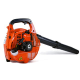 Souffleur de feuilles portatif à essence Garvee 28 cm³, 1,1 CV, 490 CFM, 290 km/h, pour jardin, cour, allée et neige, orange - 
