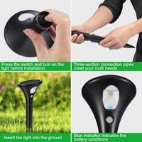 Lot de 2 lampes solaires d'extérieur Garvee avec détecteur de mouvement, étanches IP65, pour jardin, terrasse, pelouse et allée.