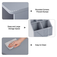 Étagère et rangement pour jouets Garvee pour enfants, avec 3 étagères ouvertes et 2 grands compartiments, gris, pour chambre d'enfant et salle de jeux, robuste et sécuritaire, en MDF, 90 x 42 x 92 cm
