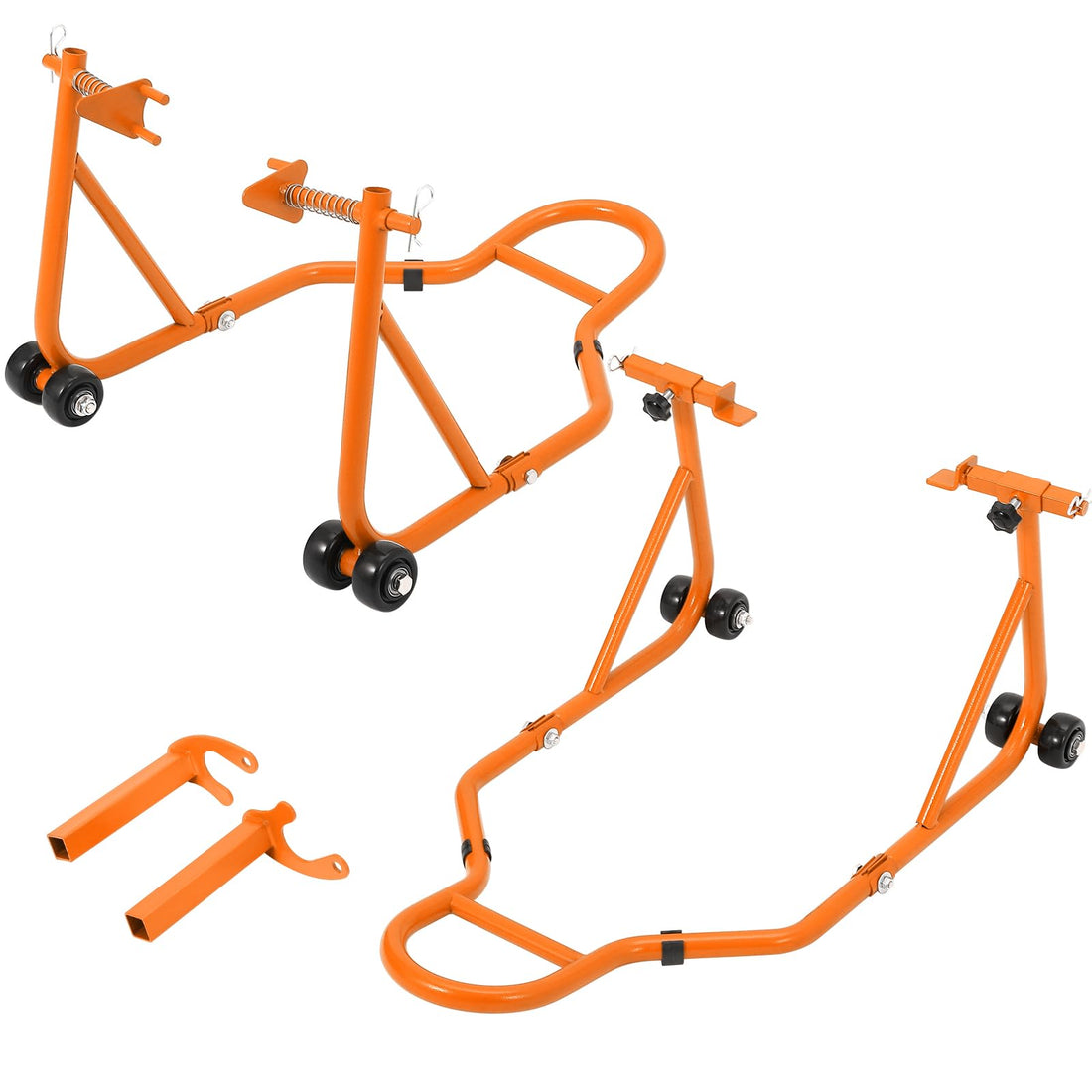 Support de moto Garvee, capacité de charge 385 kg, largeur réglable, robuste, en fer, universel, pour atelier ou maison, noir