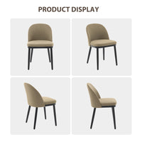 Ensemble de 2 chaises rembourrées Garvee, style moderne, dossier haut, pieds en bois, pour salle à manger et cuisine, 48 cm (18,89 pouces), multicolores
