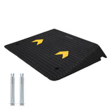 Garvee Rampe de seuil en caoutchouc 10,2 cm, capacité 15 t, surface antidérapante, portable, pour fauteuils roulants et scooters, noire