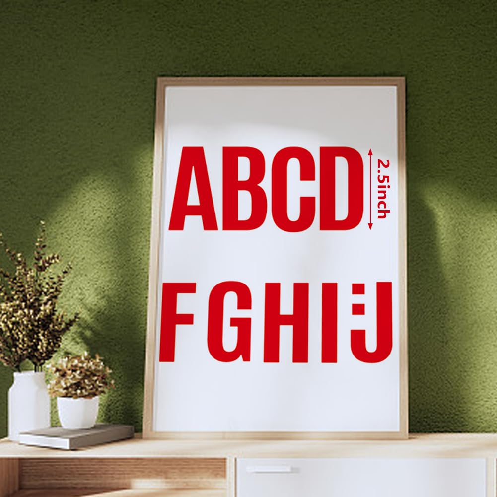 Garvee 272 Grandes Lettres Autocollantes 4 pouces en vinyle auto-adhésif, alphabet, 24 feuilles, durable et polyvalent pour fenêtres et tableaux noirs