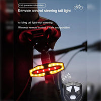 Feu arrière de vélo Garvee avec clignotants et feu stop, alarme antivol rechargeable sans fil, noir, pour le cyclisme urbain avec télécommande