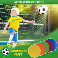 Marqueurs de taches Garvee pour enfants, lot de 10, 23 cm (9 pouces), en PVC, antidérapants, plats et colorés, pour le sport, l'entraînement et l'école.