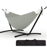 Garvee Hamac Autoportant Gris Clair avec Support en Acier, Montage sans Outils, Capacité 204 kg, pour 2 Personnes, Porche, Terrasse ou Jardin - Gris clair