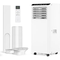 Garvee Climatiseur mobile 7 000 BTU / 2,05 kW, silencieux et économe, réfrigérant R290, avec kit fenêtre et tuyau d’évacuation, pour maison et bureau