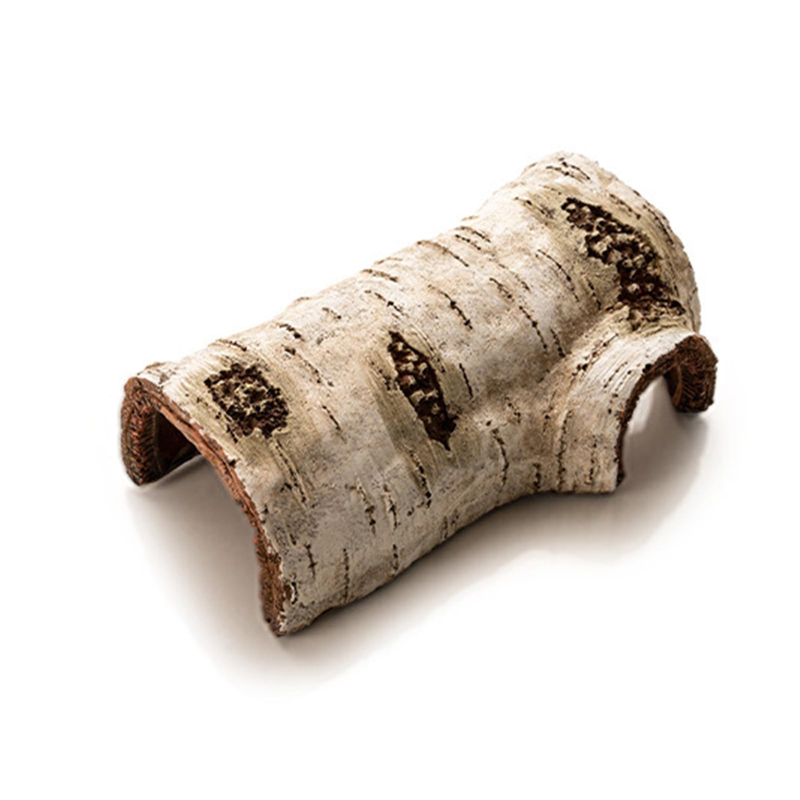 Cachette en résine Garvee pour reptiles, décoration d'aquarium, taille M, aspect bois, marron