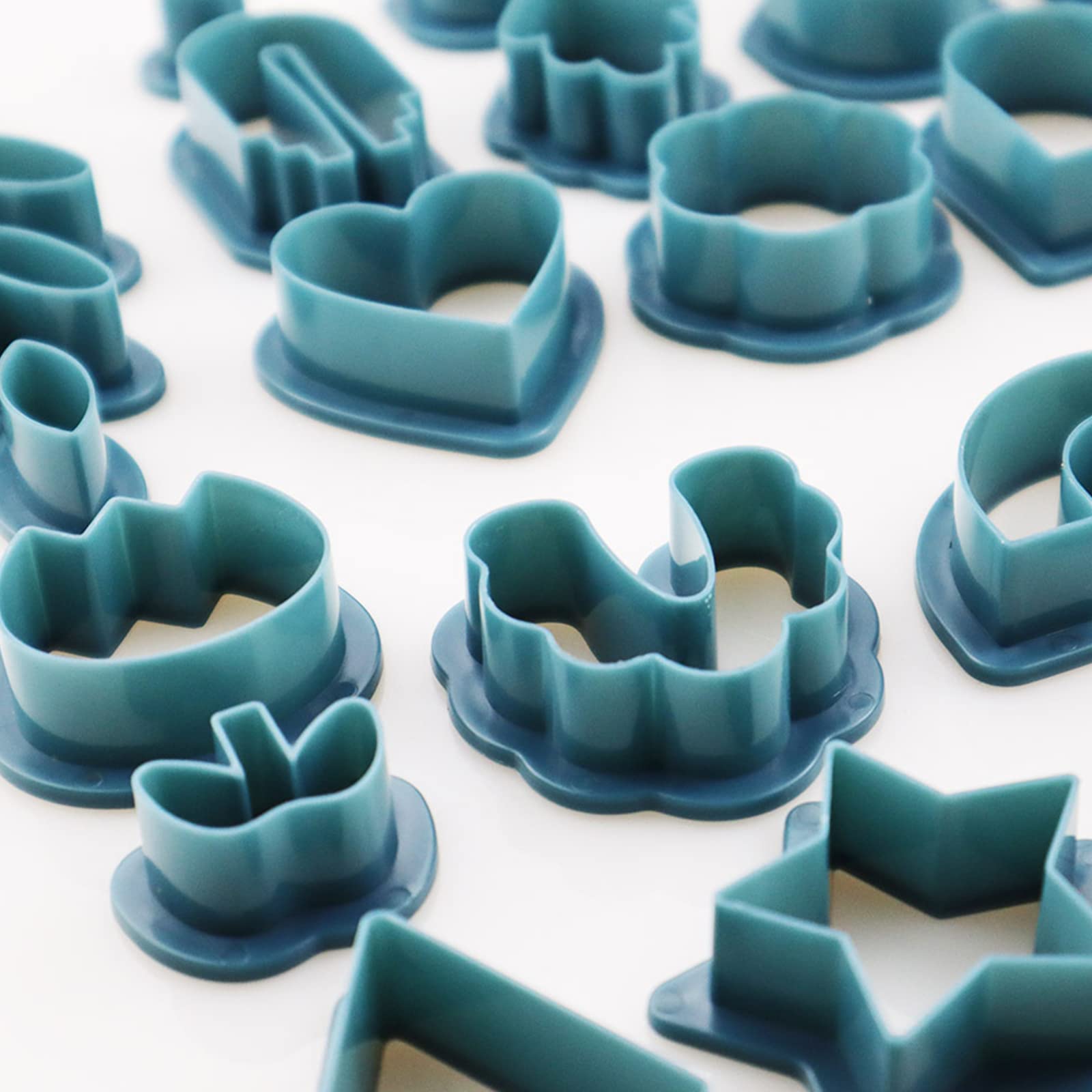 Fraises à polymère Garvee pour argile, 24 pièces, mini outils de sculpture, plastique, bleu, pour modelage d'argile, boucles d'oreilles DIY