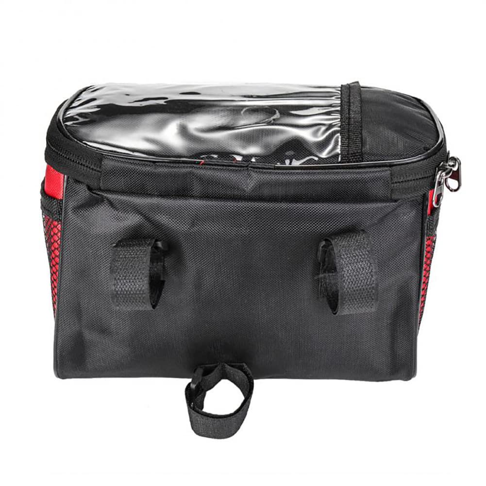 Panier de vélo pliable Garvee, grande capacité, bandes réfléchissantes, amovible, matériau robuste, polyvalent, idéal pour les trajets domicile-travail, le camping et le shopping, bleu