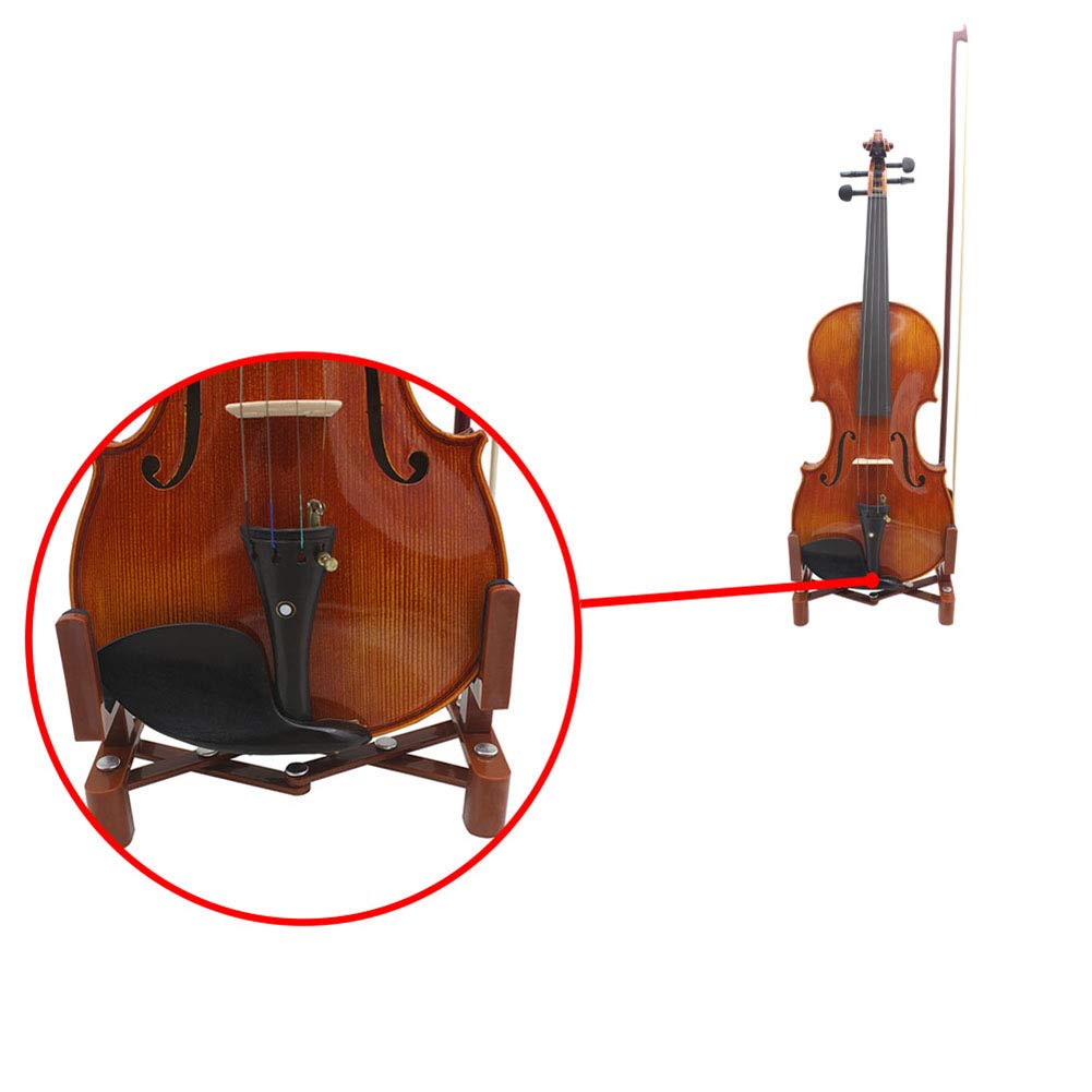 Support d'instrument de musique portable et pliable Garvee avec porte-archet de violon, léger, robuste et pliable pour la scène et les voyages.
