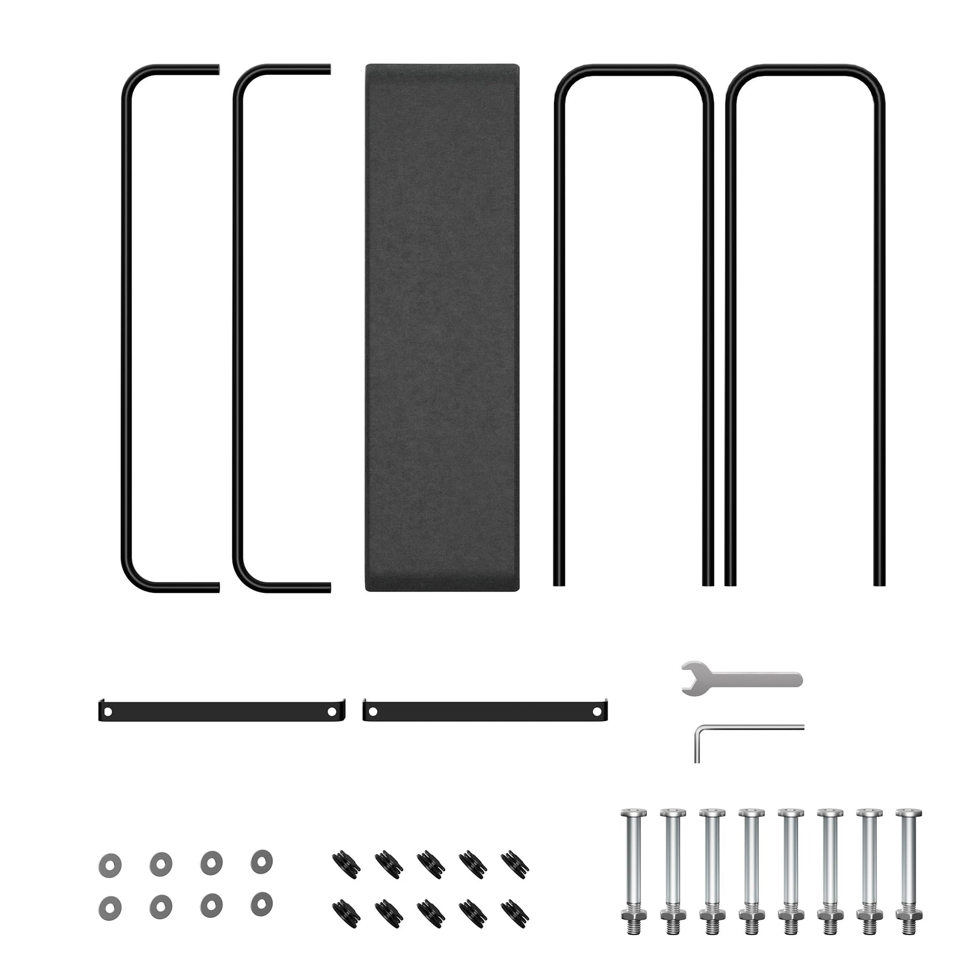 Support à bûches Garvee de 1,2 m (4 pi) pour jardin et terrasse, robuste, capacité de charge de 907 kg (2 000 lb), en acier inoxydable noir