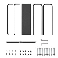 Support à bûches Garvee de 1,2 m (4 pi) pour jardin et terrasse, robuste, capacité de charge de 907 kg (2 000 lb), en acier inoxydable noir