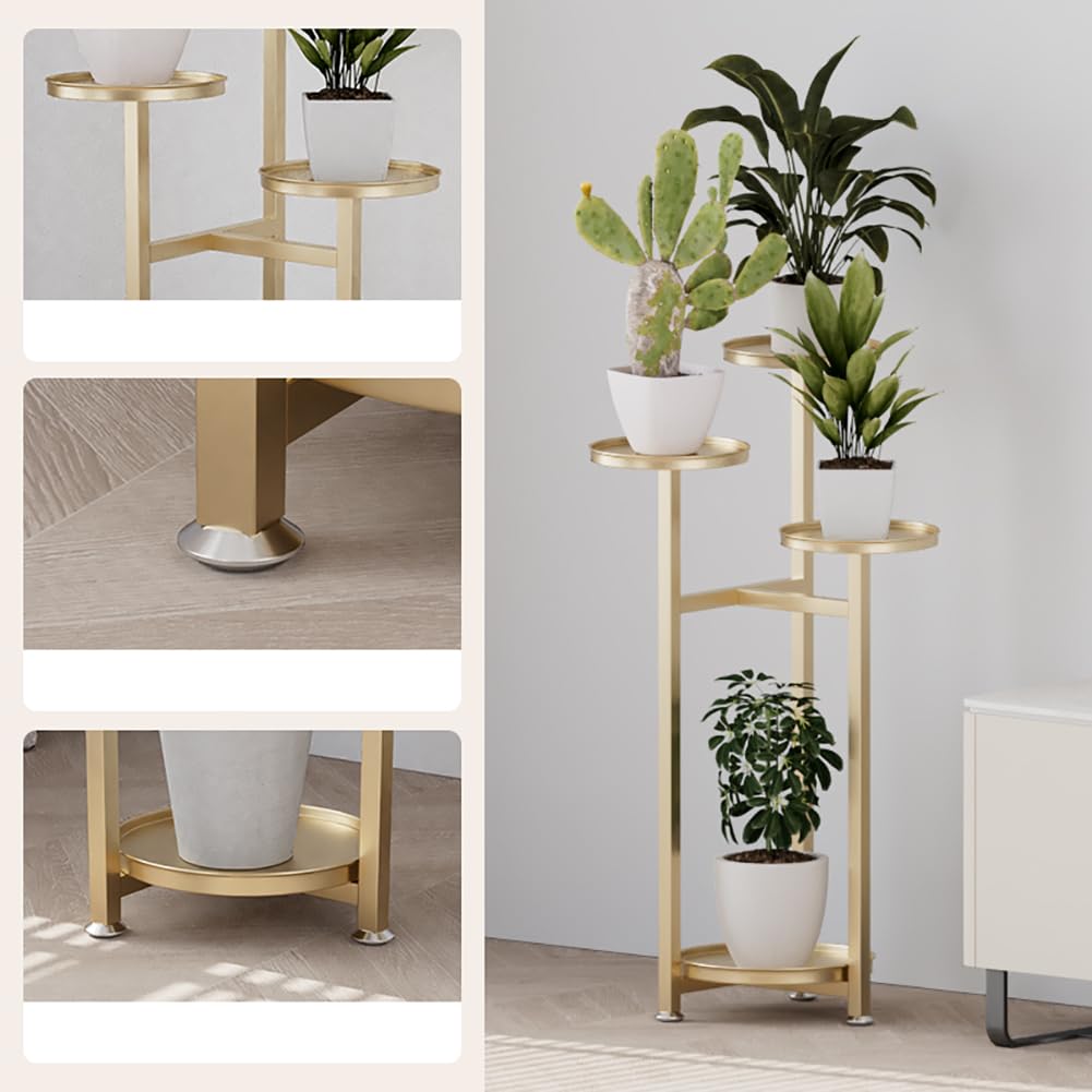 Garvee étagère d’angle pour plantes à plusieurs niveaux en métal, pieds antidérapants, salon et chambre, noir