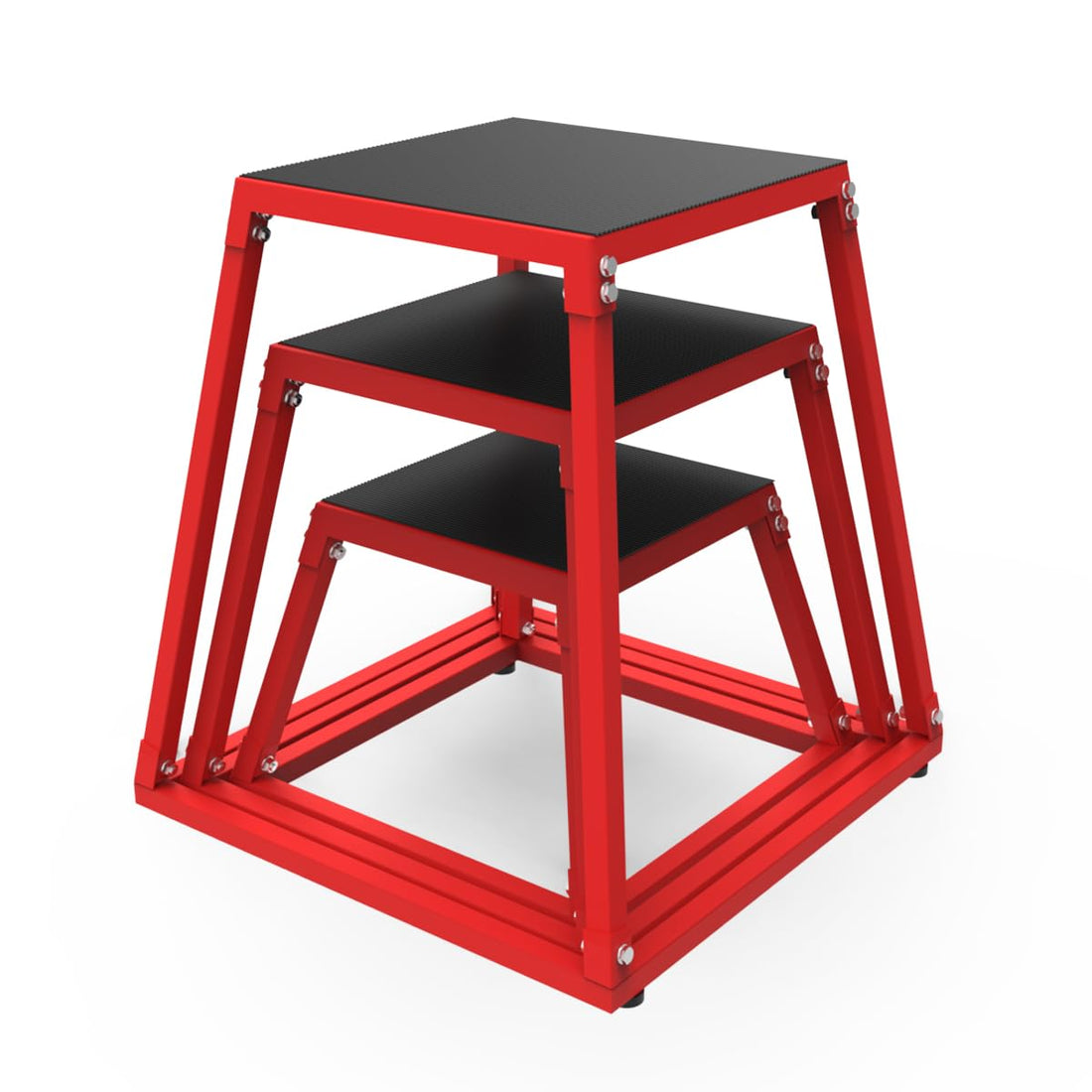 Coffret de saut plyométrique Garvee 12/18/24 pouces, surface antidérapante en acier, stable pour l'entraînement à domicile