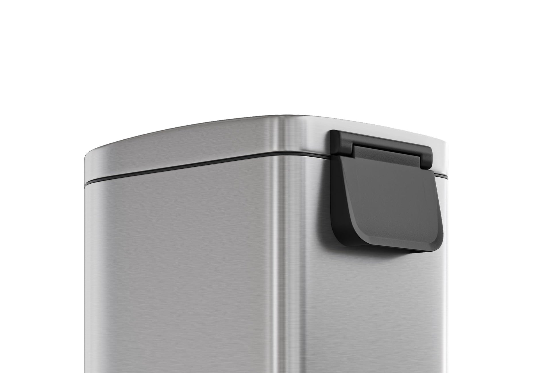 Poubelle de cuisine Garvee 13 gallons en acier inoxydable avec couvercle, fermeture douce, bac intérieur, argentée, compacte pour les petits espaces