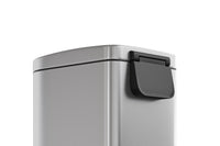 Poubelle de cuisine Garvee 13 gallons en acier inoxydable avec couvercle, fermeture douce, bac intérieur, argentée, compacte pour les petits espaces