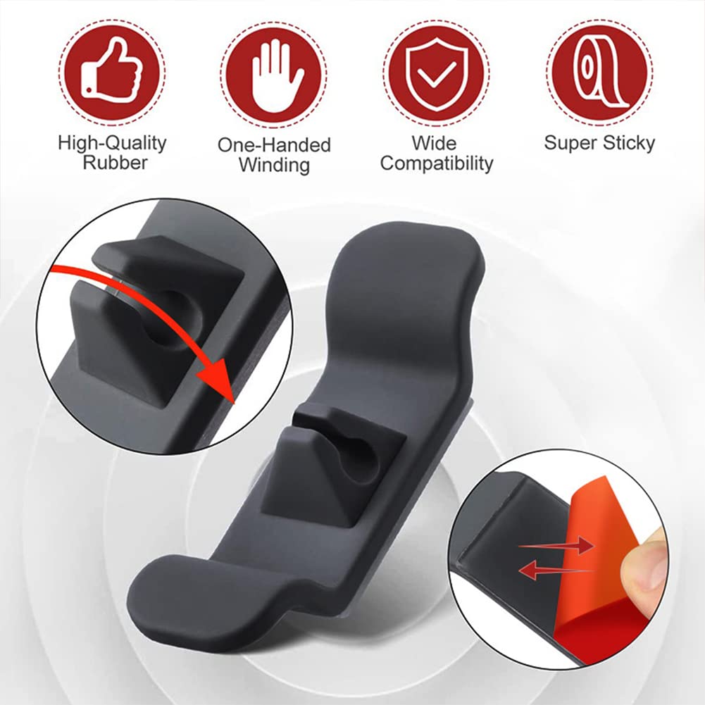 Ensemble de 6 enrouleurs de câbles Garvee pour appareils de cuisine, en silicone, auto-adhésifs, universels, gain de place, organisateur de câbles, cuisine