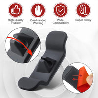 Ensemble de 6 enrouleurs de câbles Garvee pour appareils de cuisine, en silicone, auto-adhésifs, universels, gain de place, organisateur de câbles, cuisine