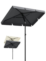 Garvee Sonnenschirm Balkon 200x125 cm UV50+ Knickbar & Höhenverstellbar Aluminium Anthrazit Für Balkon & Terrasse - Gris