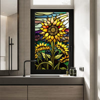 Film adhésif pour vitres Garvee, motif tournesol, adhérence statique, protection UV, 60 x 100 cm, pour la maison et le bureau