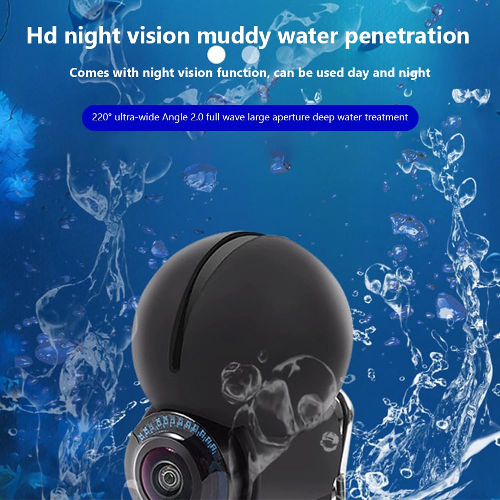 Caméra sous-marine Garvee avec détecteur de poissons, écran 4,3", angle de vision de 220°, batterie 10 000 mAh, portée de 30 m. Accessoire de pêche.