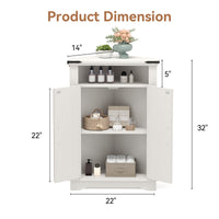 Meuble de salle de bain d'angle Garvee avec portes coulissantes de style grange, étagères réglables, bois MDF, blanc, pour petits espaces, robuste et polyvalent