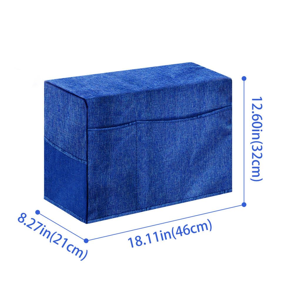 Housse de machine à coudre Garvee avec poches de rangement, pliable, anti-poussière, en tissu Oxford, bleue, pour atelier de couture