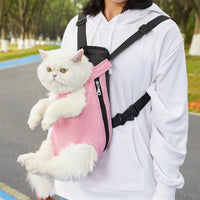 Sac à dos de transport pour chien Garvee, ajustable, en maille respirante avec fermeture auto-agrippante, idéal pour le camping, la randonnée et les voyages (noir).