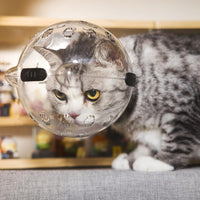 Garvee Casque transparent pour chat avec ventilation, anti-léchage et anti-morsure, matériau léger, petite taille, pour la convalescence et les soins, oreilles de chat mignonnes