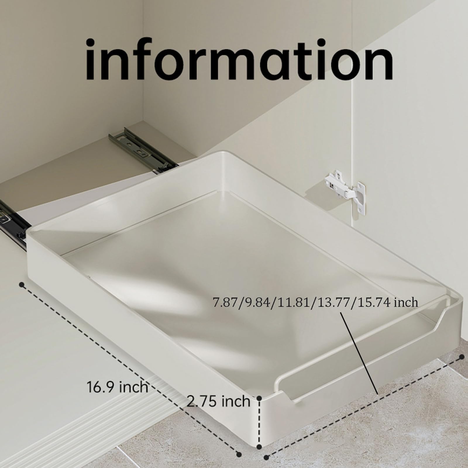 Organisateur de placard extensible Garvee avec nano-feuille, silencieux, ultra-résistant, adhésif en nylon pour cuisine et salle de bain, 35 cm de large