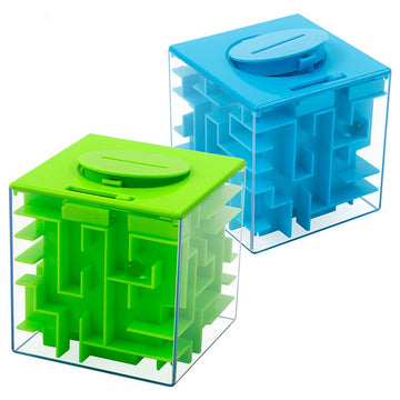 Coffret puzzle labyrinthe Garvee Money Maze, 2 pièces, en plastique, bleu et vert, pour enfants et adultes, maison et bureau