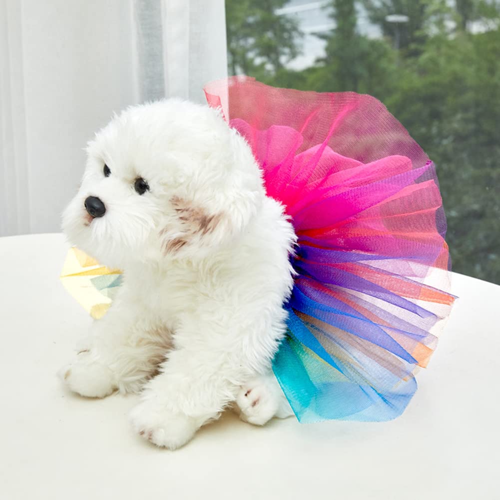 Robe tutu colorée Garvee pour chiens et chats, en maille respirante et matière douce, disponible en 8 couleurs et 3 tailles, idéale pour les fêtes.