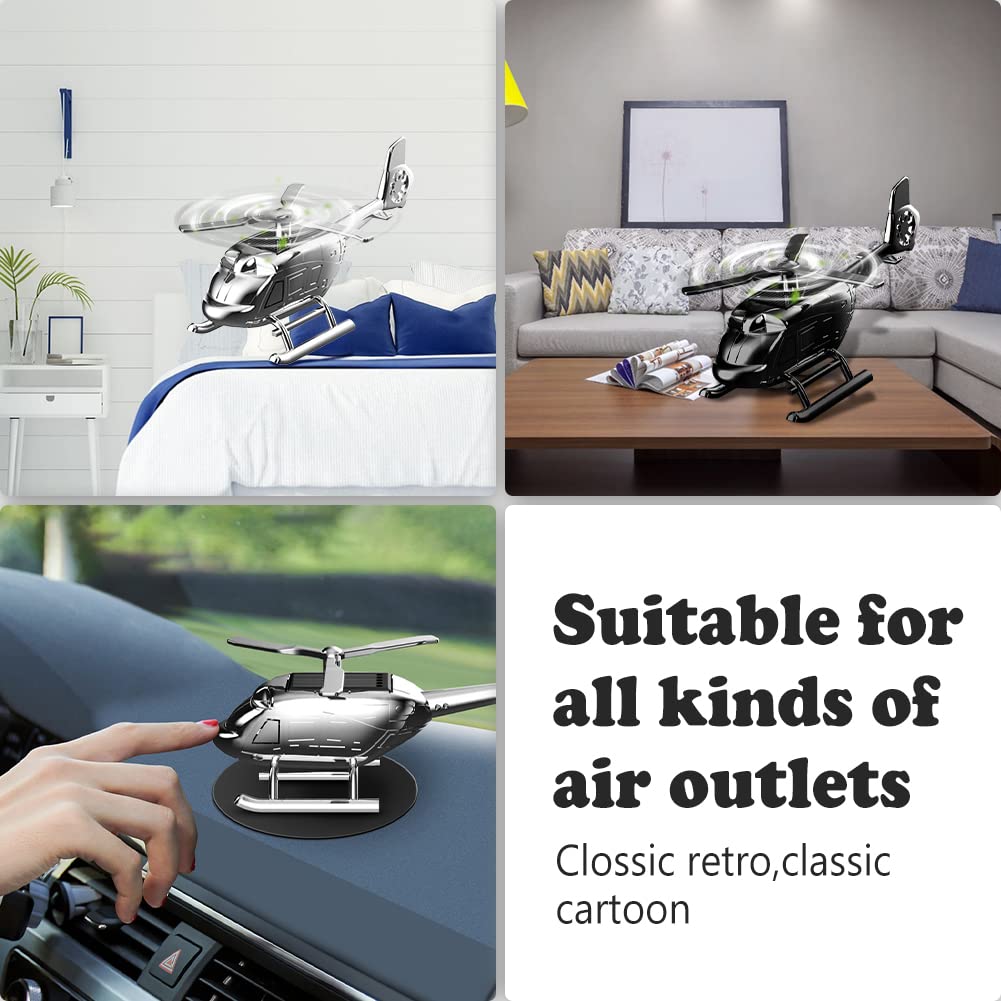 Garvee Désodorisant pour voiture, avion, solaire, rotatif, en plastique, décoration créative, cadeau pour bureau ou maison