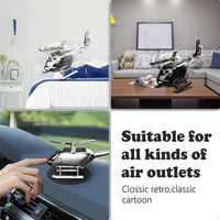 Garvee Désodorisant pour voiture, avion, solaire, rotatif, en plastique, décoration créative, cadeau pour bureau ou maison