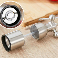 Ensemble moulin à sel et à poivre Garvee, en acier inoxydable, rechargeable, réglable, pour la maison et la cuisine, moulins à épices compacts