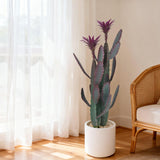 Garvee Plante Cactus Artificiel Grande Taille, Faux Cactus UV Résistant, Décoration Intérieur Extérieur, Bureau Salon Chambre, Vert, EVA