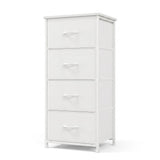 Garvee Commode à tiroirs en Tissu MDF Compact Léger pour Chambre à Coucher, design Moderne, Polyvalent, Couleur Neutre, blanc - White