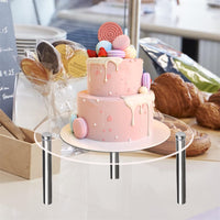 Présentoir à gâteaux Garvee 20,3 cm transparent avec pieds en métal, réutilisable et résistant à la chaleur, pour gâteaux et amuse-bouche, 115 x 20 x 30 cm