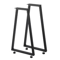 Pieds de table en métal Garvee 28" x 16" robustes, style industriel rustique, réglables, noirs, pour tables de salle à manger et de jardin