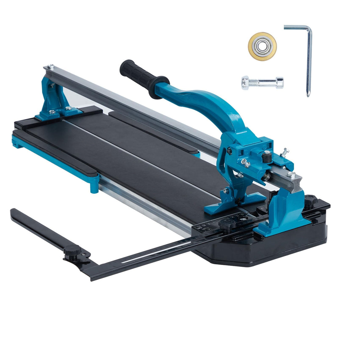 Coupe-carreaux manuel Garvee 61 cm (24 po) avec disque en carbure de tungstène pour la construction, châssis en alliage d'aluminium, pieds antidérapants, précision infrarouge, coupe de précision, noir