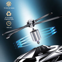 Diffuseur de parfum pour voiture Garvee, diffuseur solaire d'aromathérapie en forme d'hélicoptère, décoration intérieure dorée pour voiture