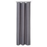 Garvee Rideau de douche , aspect lin 240 g/m², 100 × 180 cm, gris, déperlant, avec crochets - Gris