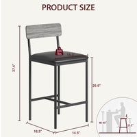 GARVEE Ensemble cuisine compact avec chaise haute et table pour bar, petits espaces, gain de place, durable, facile à nettoyer