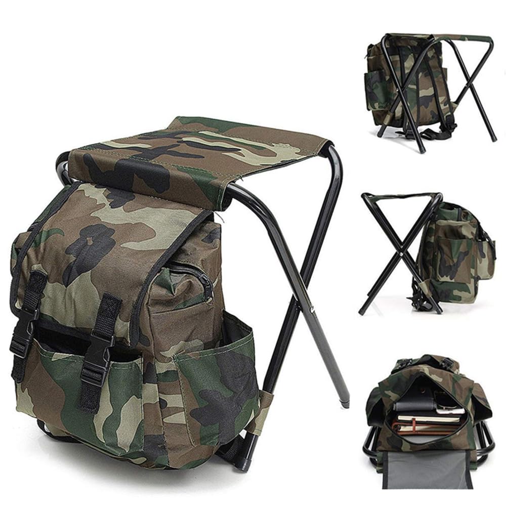 Chaise de randonnée portable Garvee, pliable et résistante à la pluie, idéale pour l'alpinisme et la pêche. Charge maximale : 100 kg. Tissu Oxford. Convient pour le camping, la randonnée et les voyages.