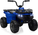 Garvee Quad électrique enfant 12V, musique, LED, 4 roues antidérapantes, siège confortable, commande simple, 2à5ans, bleu - Bleu