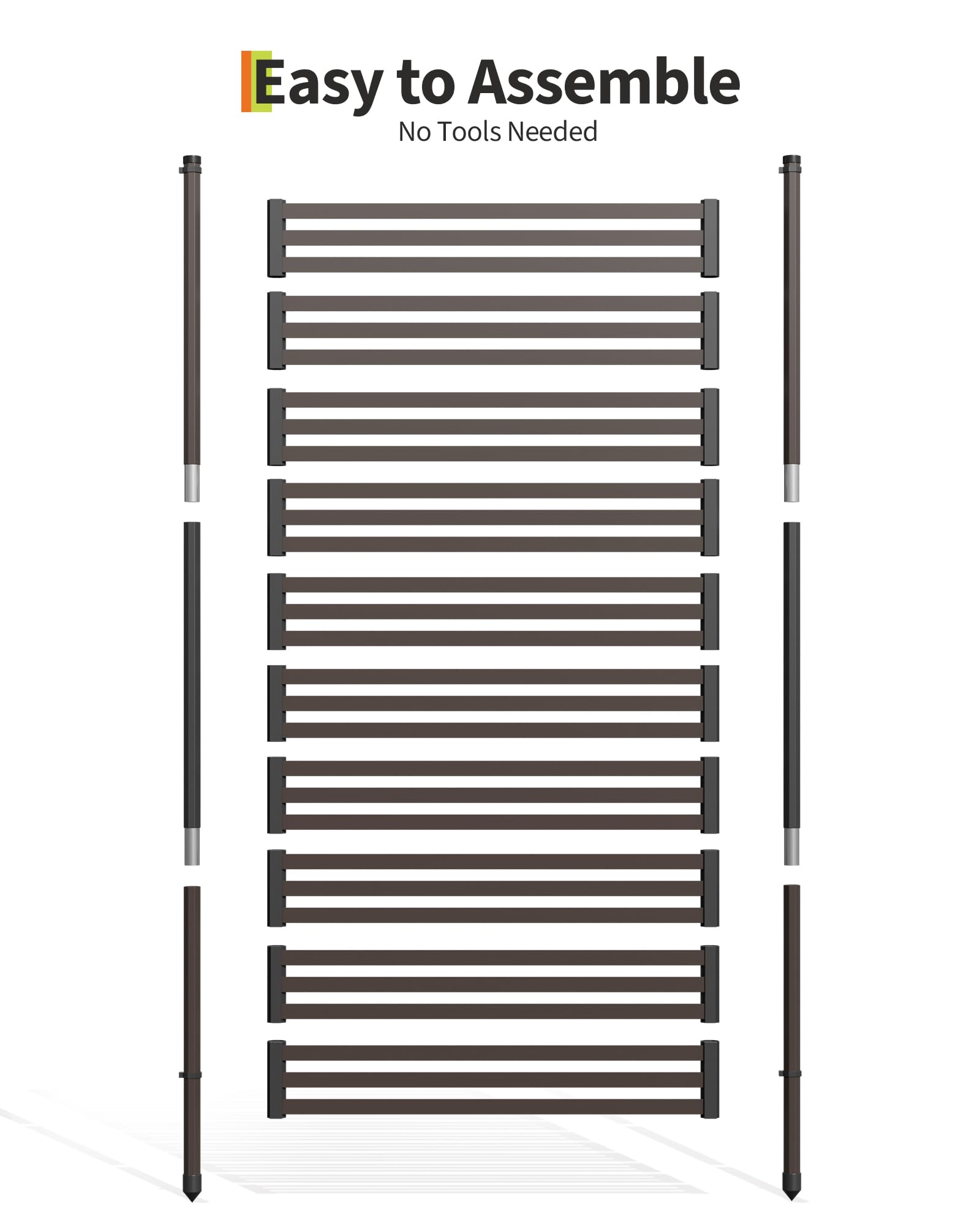 Paravent d'extérieur Garvee avec support 35 x 70 pouces, résistant aux intempéries, idéal pour clôtures, équipements de piscine et autres besoins de jardinage.