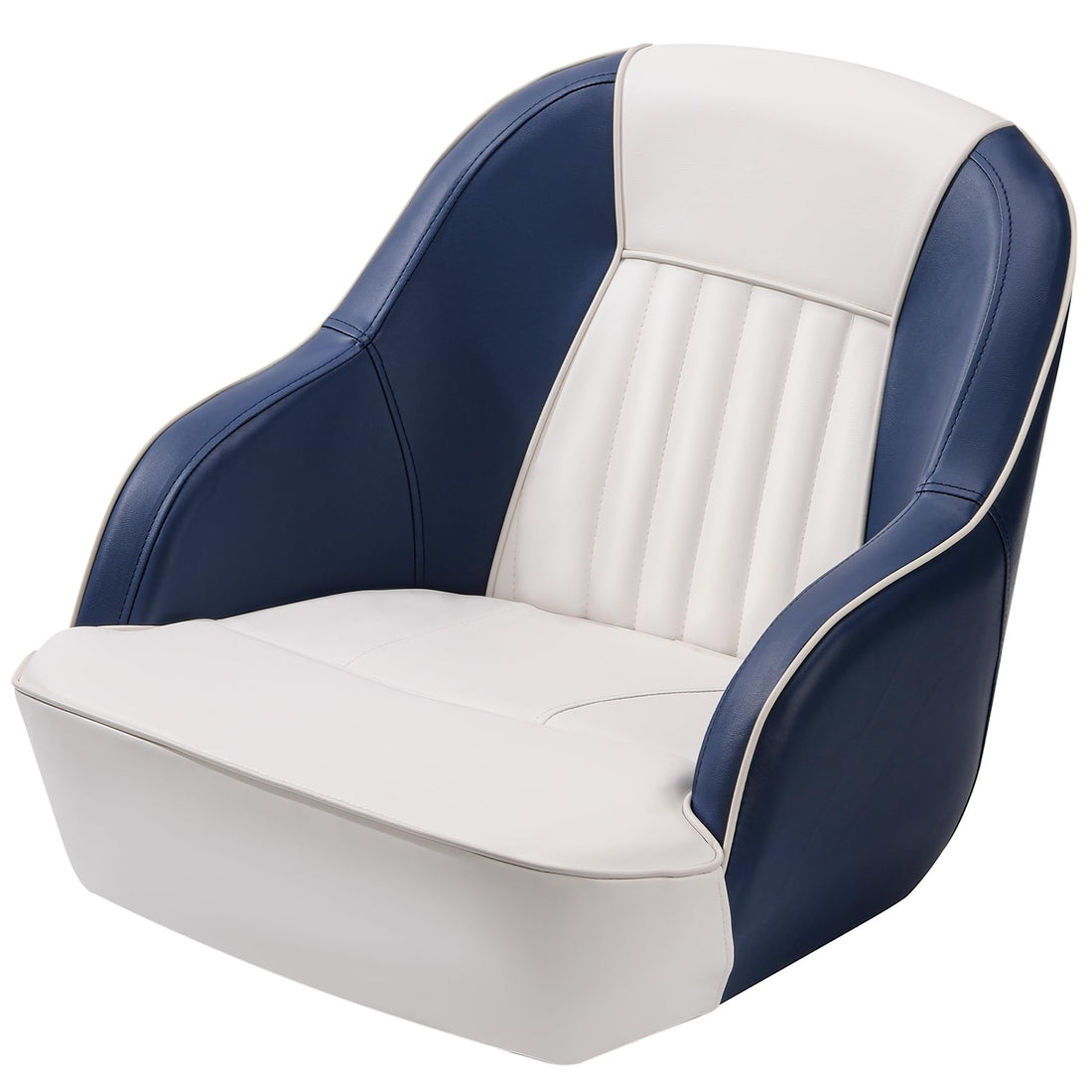 Siège baquet capitaine Garvee pour bateau ponton, en vinyle marin, construction stable et confortable, 49,5 cm (H) x 55,9 cm (L) x 54,6 cm (P).