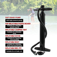 Pompe à main Garvee à simple action 1,8 bar avec manomètre, haute pression, 6 embouts, en plastique, pour matelas pneumatiques et kayaks