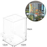 Support de levage transparent pour poissons d'aquarium Garvee en acrylique, pour parois d'aquarium de 18 mm, 12 x 13 x 19 cm
